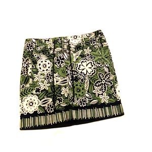 Green, navy, and white skirt | Ann Taylor Loft